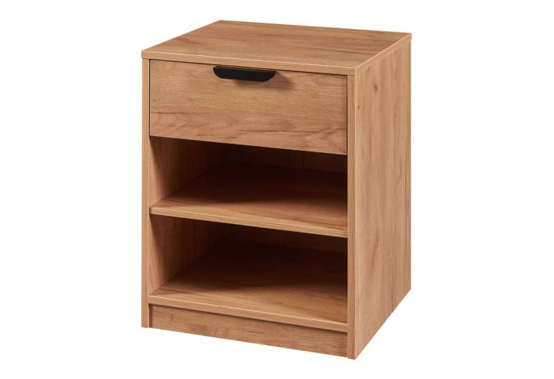 en.casa Nachttisch, Nachttisch »Varkaus« 55x43x40cm Eichenoptik von en.casa