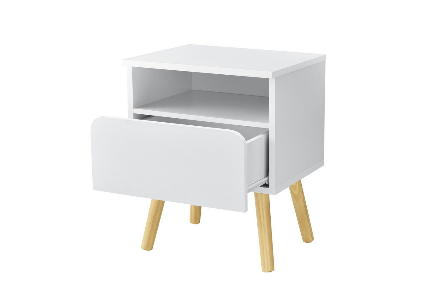 en.casa Nachttisch, Nachttisch »Dargaville« mit Schublade, 40x34x50cm, Weiß en.casa Nachttisch, Nachttisch »Dargaville« mit Schublade, 40x34x50cm, Weiß von en.casa
