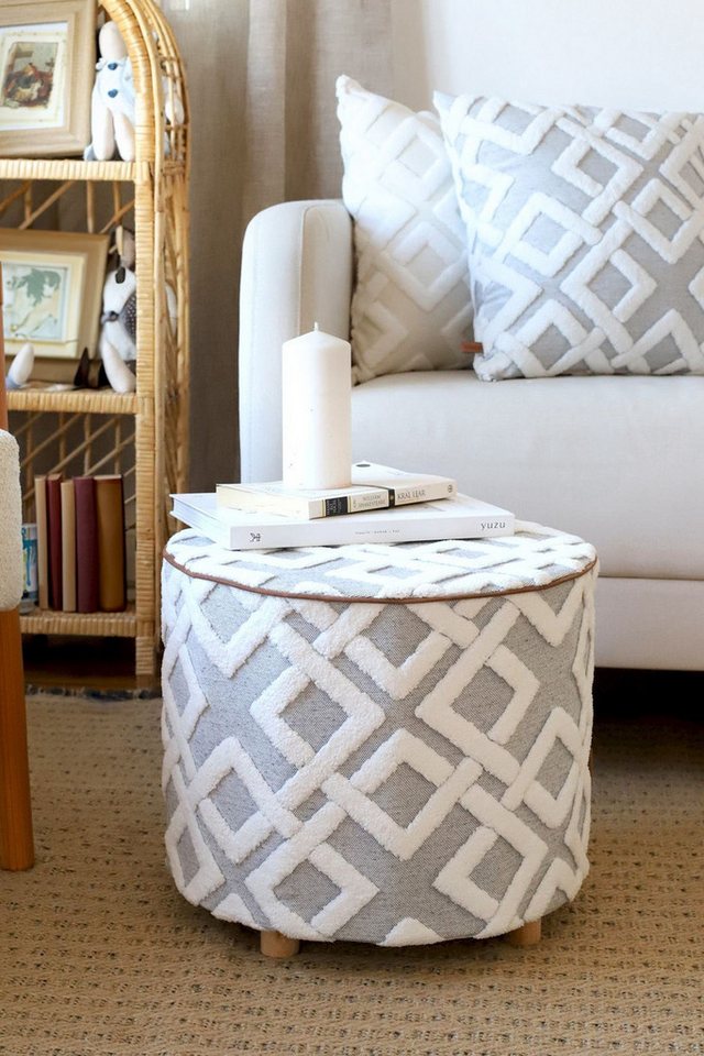 en.casa Polsterbank (1-St), Abnehmbarer Bezug, waschbar 40°C, Farbe grau von en.casa