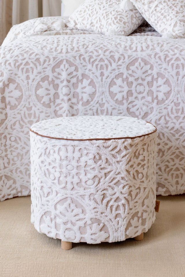 en.casa Polsterbank (1-St), mit waschbarem Bezug, beige von en.casa