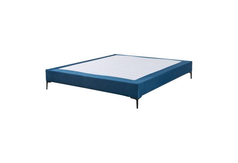 en.casa Polsterbett, »Lilla« mit abnehmbarem Bezug Samt 160 x 200 cm Blau von en.casa