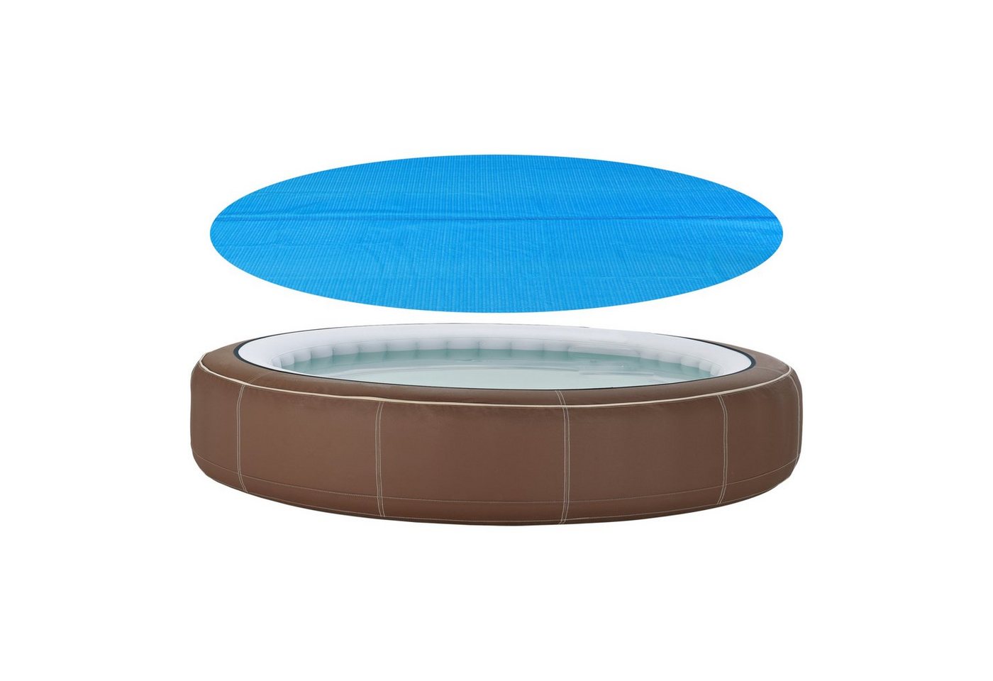 en.casa Pool-Abdeckplane, »Anadia« Pool Cover Poolabdeckung Solarplane rund ø244cm blau von en.casa