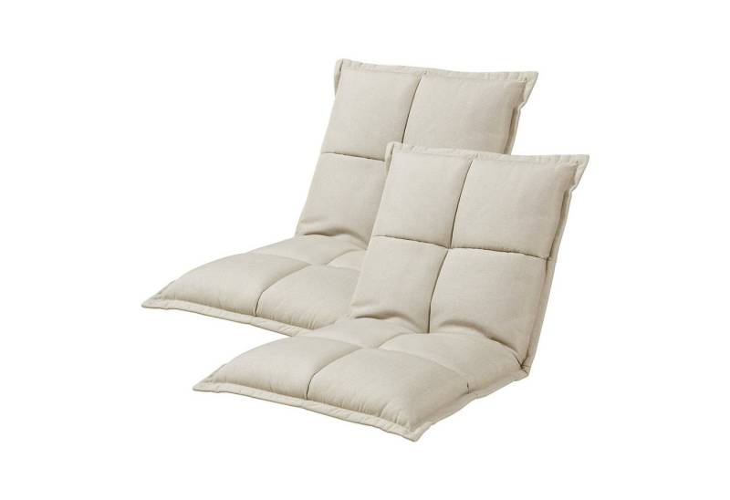 en.casa Relaxsessel (2er Set), »Deinze« mit Liegeposition gepolstert Beige von en.casa