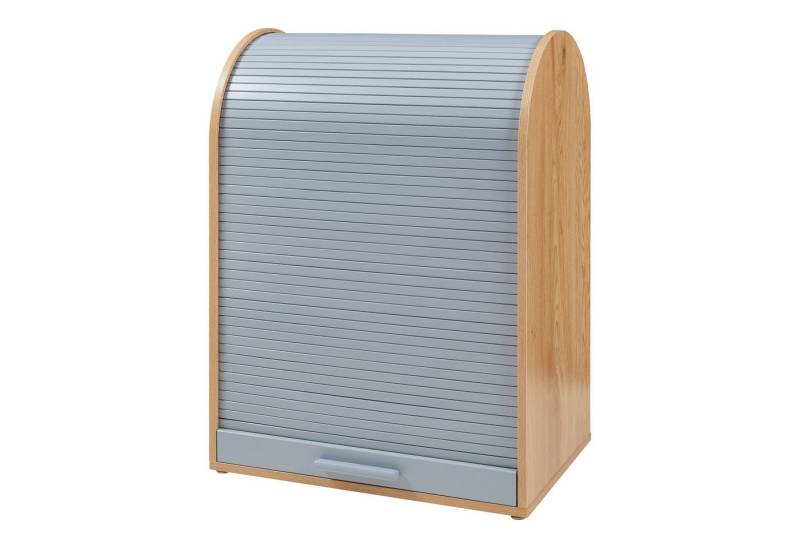 en.casa Rollladenschrank »Kavlinge« mit Jalousietür 80 x 60 x 40 cm Bambus / Grau von en.casa
