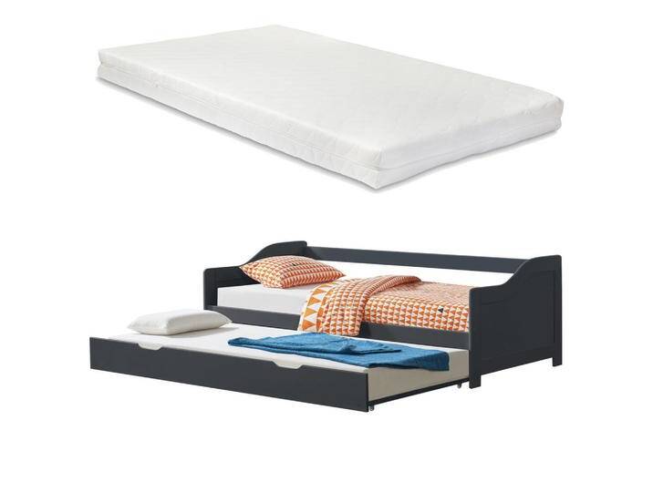 [en.casa] SOFABETT, Dunkelgrau, Kiefer, 90x200 cm, Kinder- & Jugendzimmer, Kindermöbel, Kinderbetten, Kindereinzelbetten von [en.casa]
