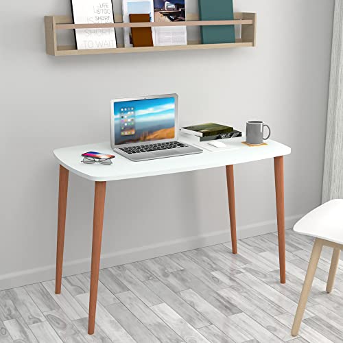 [en.casa] Schreibtisch Kongsberg Computertisch 70 x 105 x 60 cm PC-Tisch Arbeitstisch für Home Office Büro Weiß von [en.casa]
