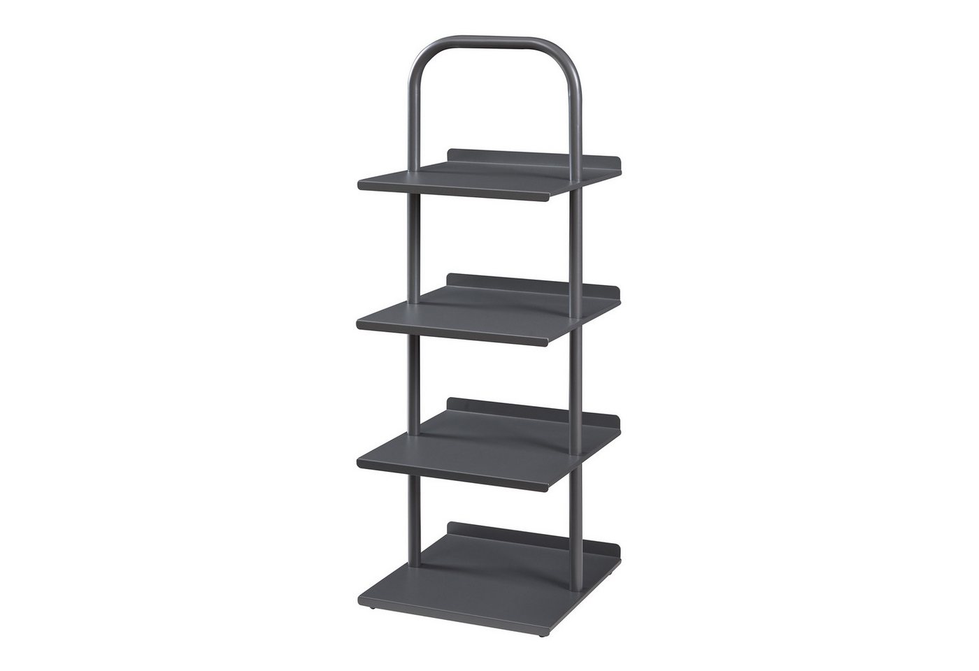 en.casa Schuhregal, »Poytya« mit 4 Ebenen Stahl 96 x 34 x 32 cm Anthrazit von en.casa