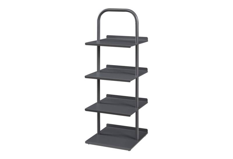 en.casa Schuhregal, »Poytya« mit 4 Ebenen Stahl 96 x 34 x 32 cm Anthrazit von en.casa