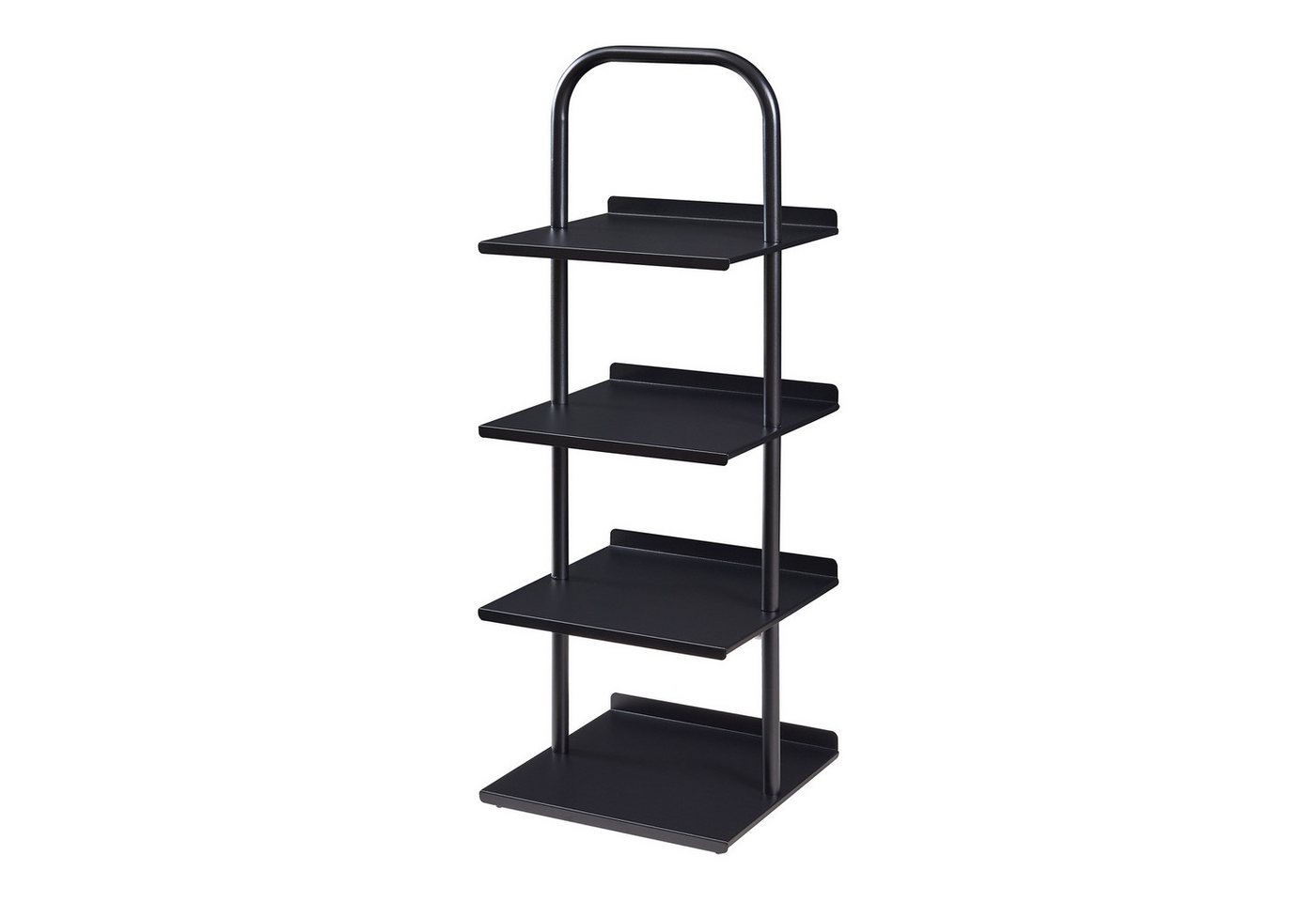 en.casa Schuhregal, »Poytya« mit 4 Ebenen Stahl 96 x 34 x 32 cm Schwarz von en.casa
