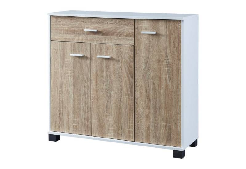 en.casa Sideboard, »Bobeck« 72x80x28cm Weiß / Eiche en.casa Sideboard, »Bobeck« 72x80x28cm Weiß / Eiche von en.casa