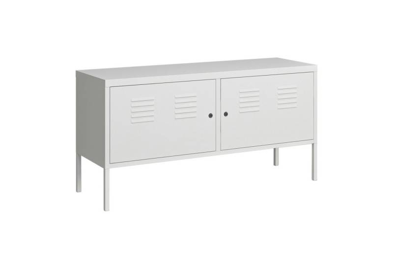 en.casa Sideboard, Sideboard 'Pyhtää' 118x40x60cm Stahl weiß en.casa Sideboard, Sideboard 'Pyhtää' 118x40x60cm Stahl weiß von en.casa