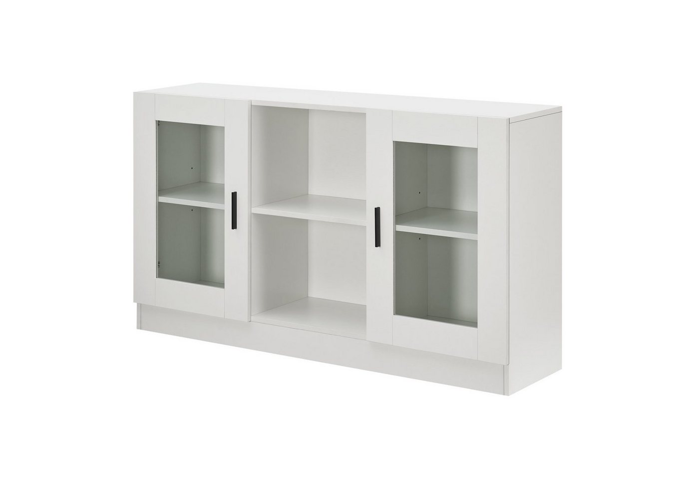 en.casa Sideboard, »Spøttrup« Fernsehtisch mit Glastüren 120x30,5x70cm Weiß en.casa Sideboard, »Spøttrup« Fernsehtisch mit Glastüren 120x30,5x70cm Weiß von en.casa