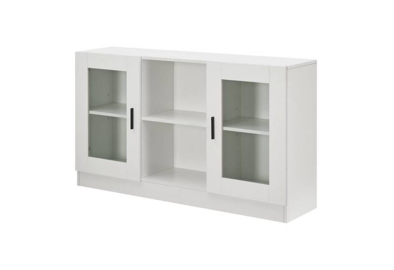 en.casa Sideboard, »Spøttrup« Fernsehtisch mit Glastüren 120x30,5x70cm Weiß en.casa Sideboard, »Spøttrup« Fernsehtisch mit Glastüren 120x30,5x70cm Weiß von en.casa