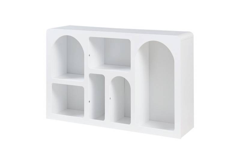 en.casa Sideboard, »Vågå« mit offenen Fächern 110x30x70 cm Weiß von en.casa