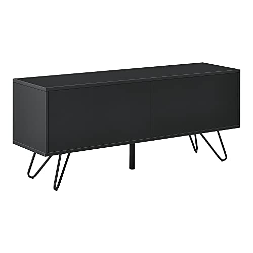 [en.casa] Sideboard Bollebygd mit 2 Schranktüren 46,5x110x30cm Kommode Wandschrank Wohnzimmerschrank Metallgestell Schwarz von [en.casa]