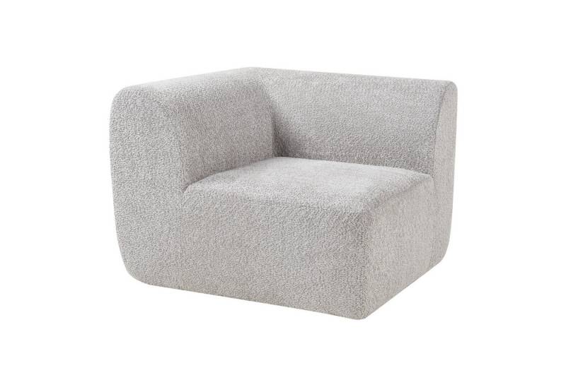 en.casa Sofaelement, »Hurvas« Sofa-Modul Eckelement mit Armlehne Bouclé Grau von en.casa