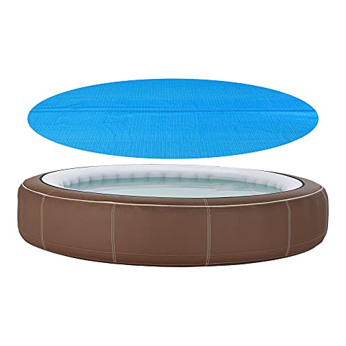 [en.casa] Solar Poolabdeckung Ferrarno Abdeckplane für Pool rund ⌀305 cm Solarplane aus PE für Schwimmbad selbstschwimmend Solarfolie Blau von [en.casa]