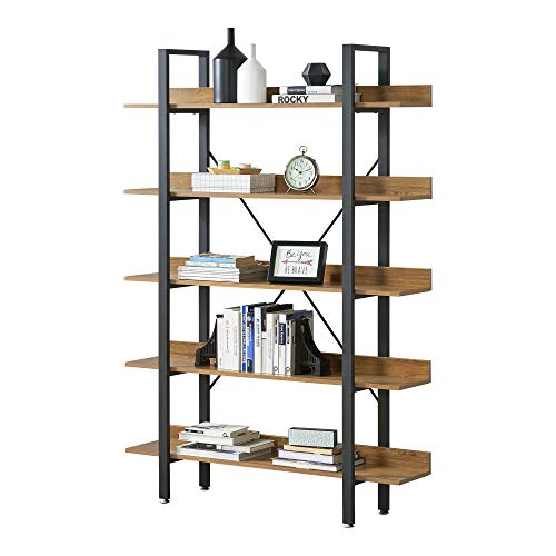 [en.casa] Standregal mit 5 Ablagen Haushaltsregal Büro-Regal mit 5 Regalböden Bücherregal 171x120x28 cm von [en.casa]