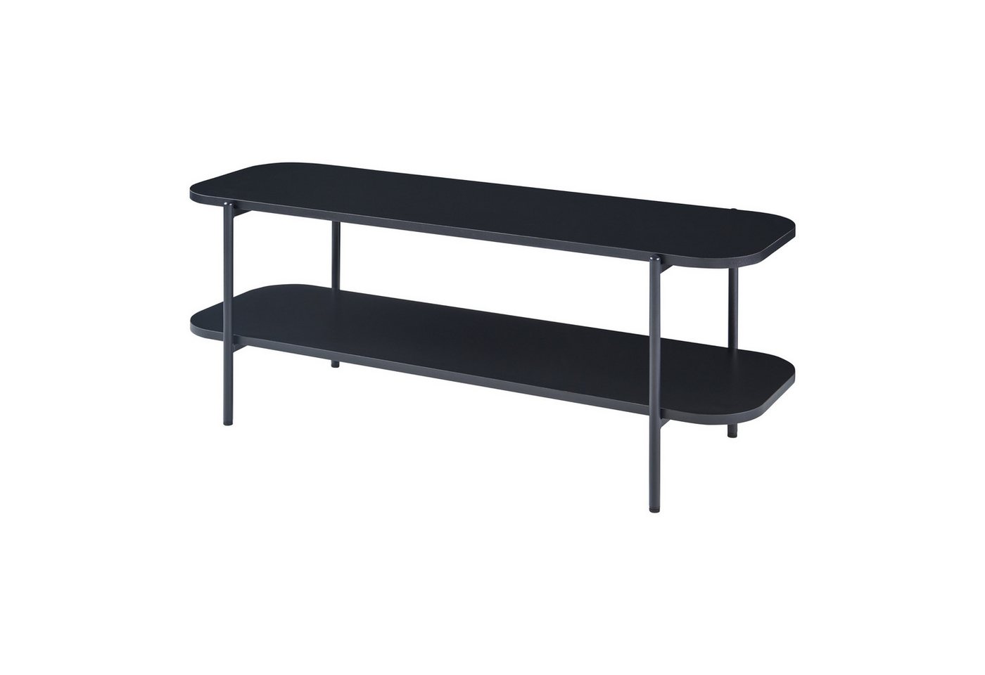 en.casa TV-Regal, »Samnanger« Metall 120 x 40 x 45 cm Schwarz von en.casa