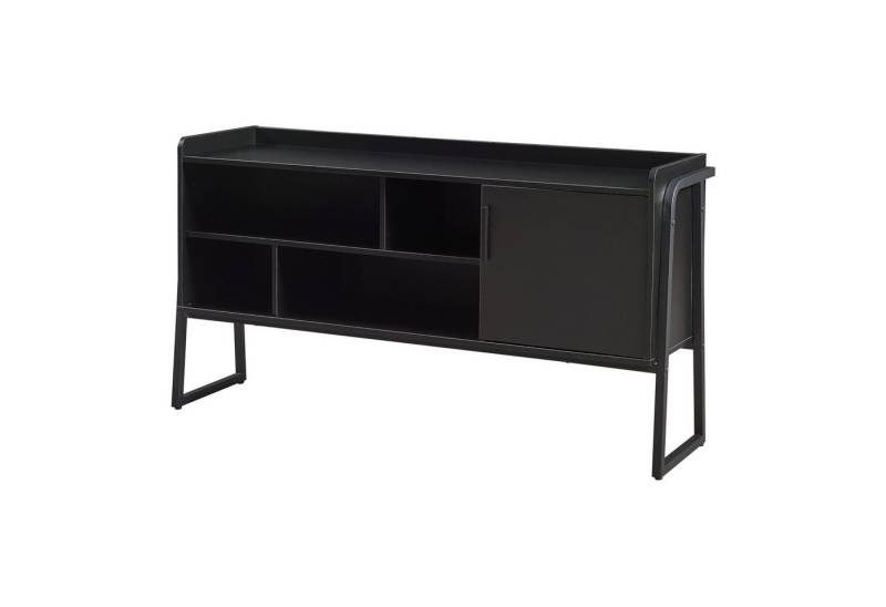 en.casa TV-Schrank Fernsehschrank »Storfjord« mit Metallgestell 120x34x63 cm Schwarz von en.casa