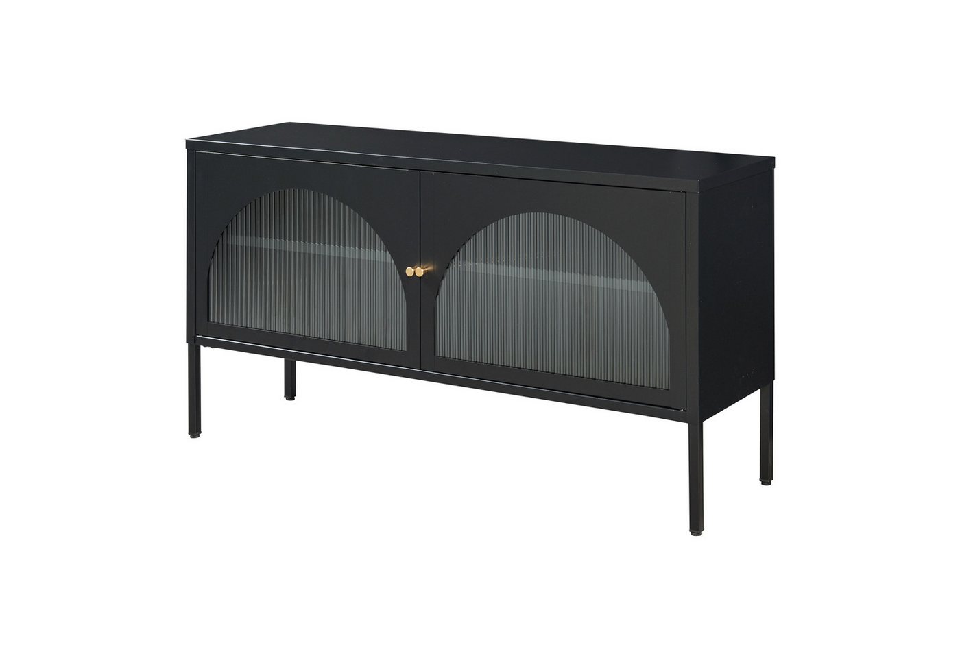 en.casa TV-Schrank »Karlskrona« 115x35x64 cm Schwarz, matt von en.casa