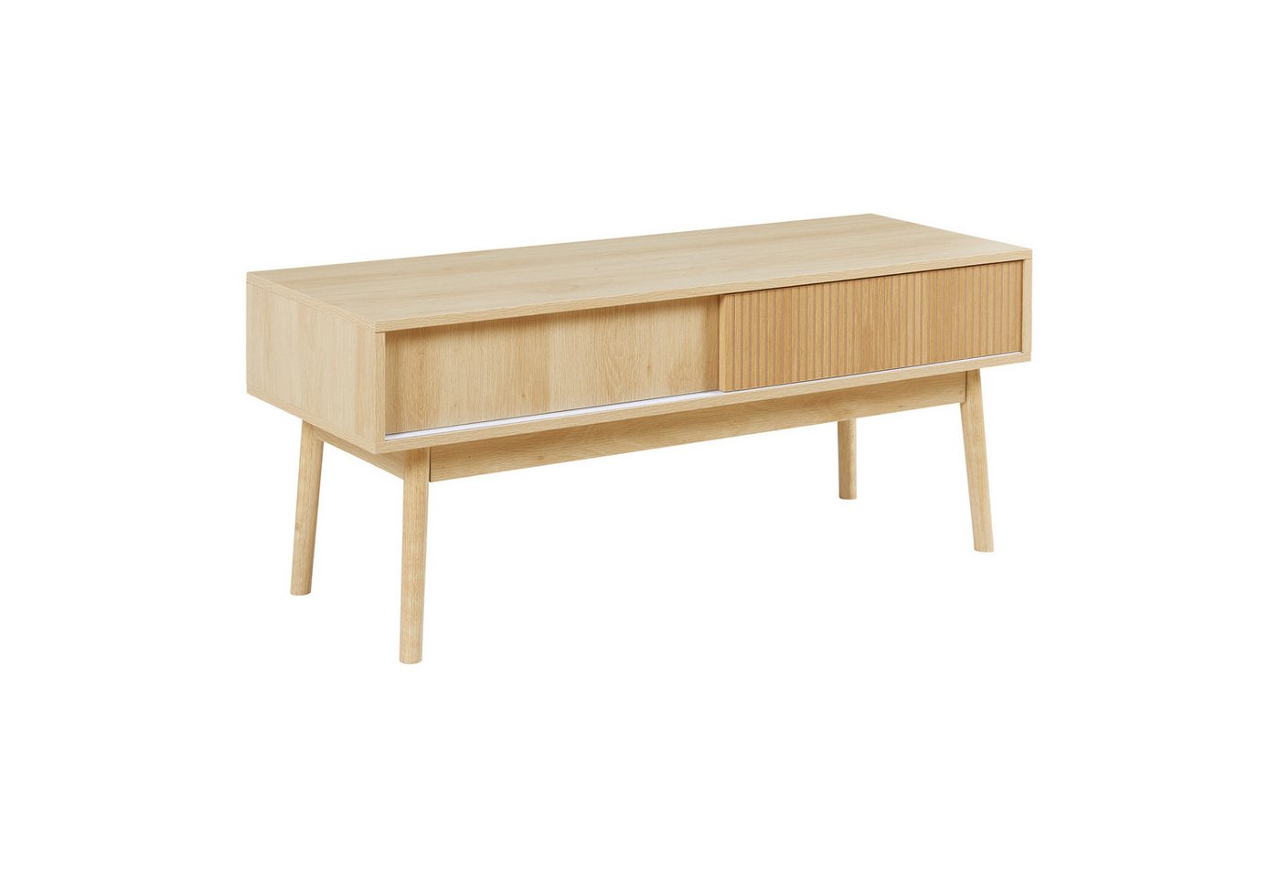 en.casa TV-Schrank »Landskrona« 115x40x48 cm mit zwei Schiebetüren Eicheoptik von en.casa