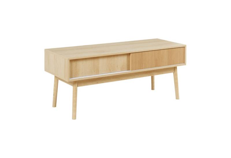 en.casa TV-Schrank »Landskrona« 115x40x48 cm mit zwei Schiebetüren Eicheoptik von en.casa