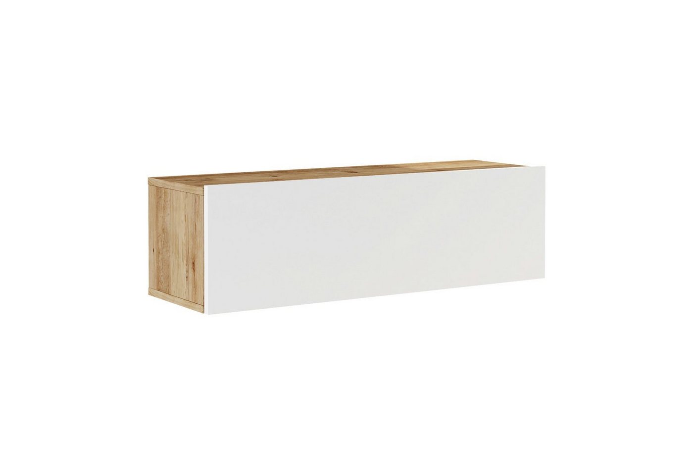 en.casa TV-Schrank »Lapinlahti« 100x31,5x29,5cm Eiche rustikal/Weiß von en.casa