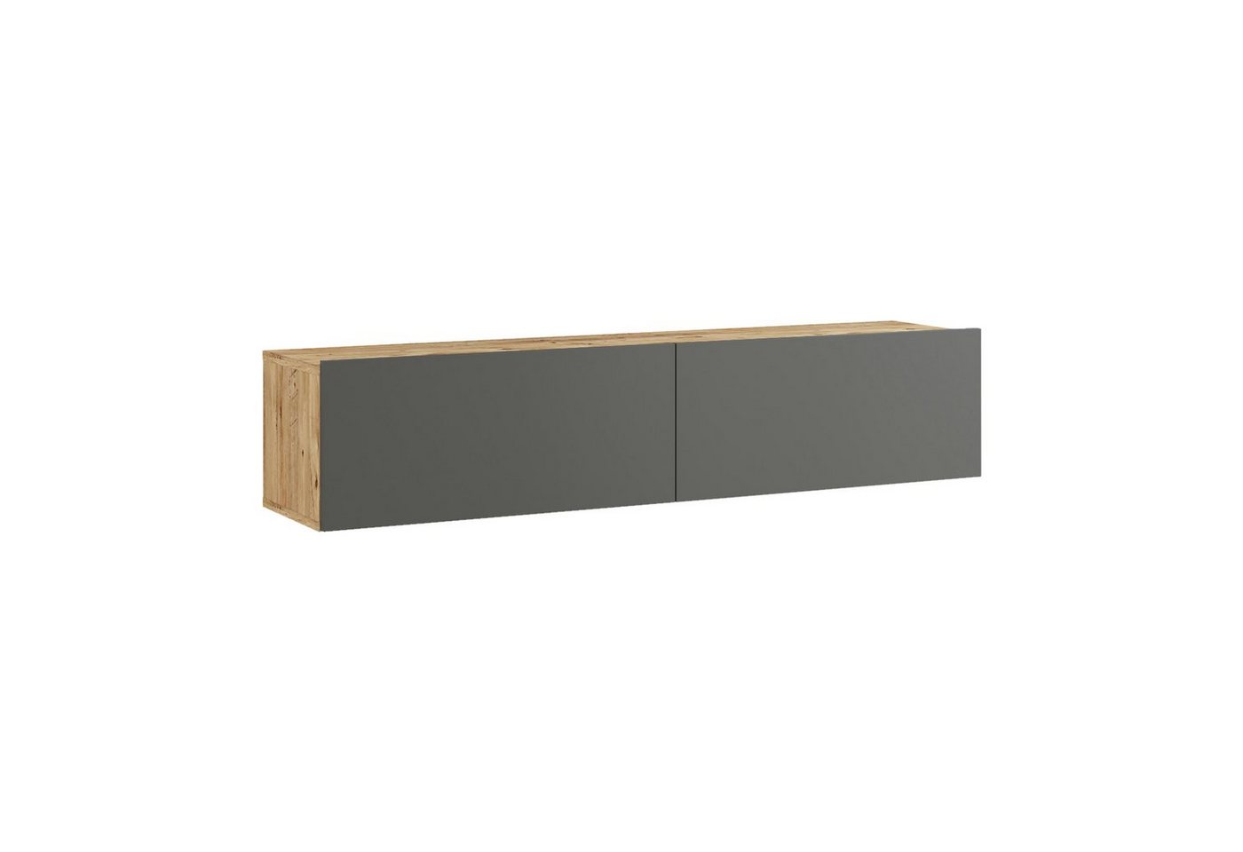 en.casa TV-Schrank »Lapinlahti« 140x31,5x29,5cm Eiche rustikal/Anthrazit von en.casa