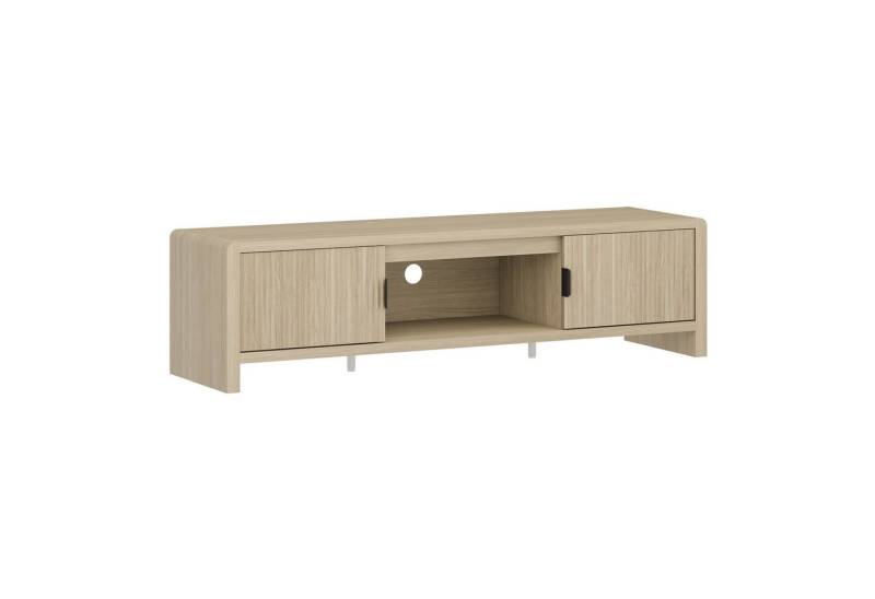 en.casa TV-Schrank »Lukkodso« mit 3 Fächern und 2 Türen 150 x 40 x 40 cm Eicheoptik von en.casa