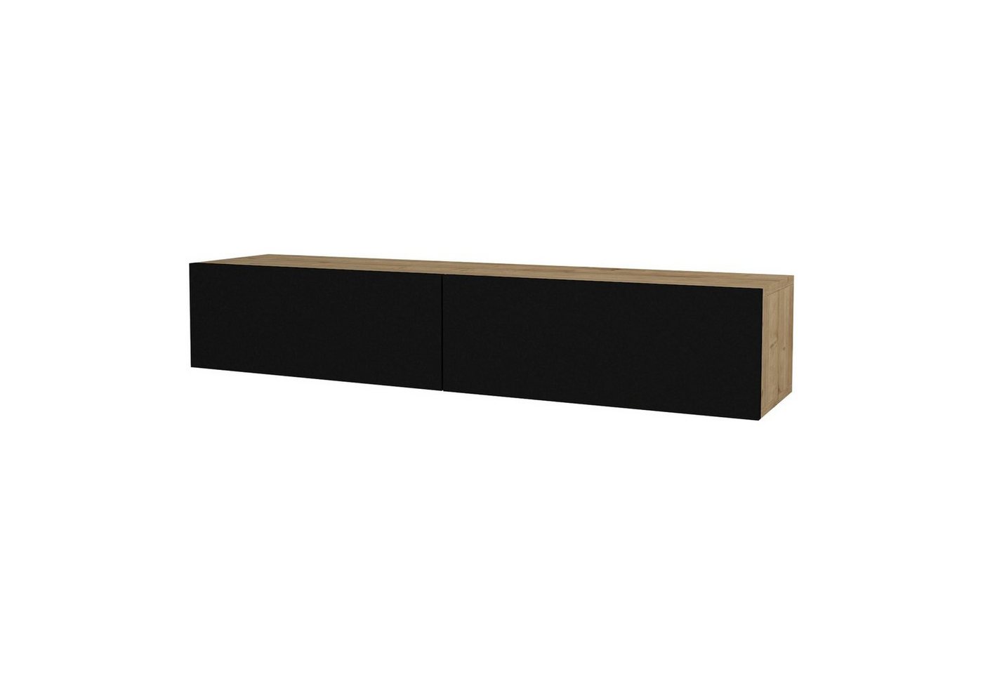 en.casa TV-Schrank »Toivakka« Fernsehschrank 135x31x25cm Eiche-Optik/Schwarz von en.casa