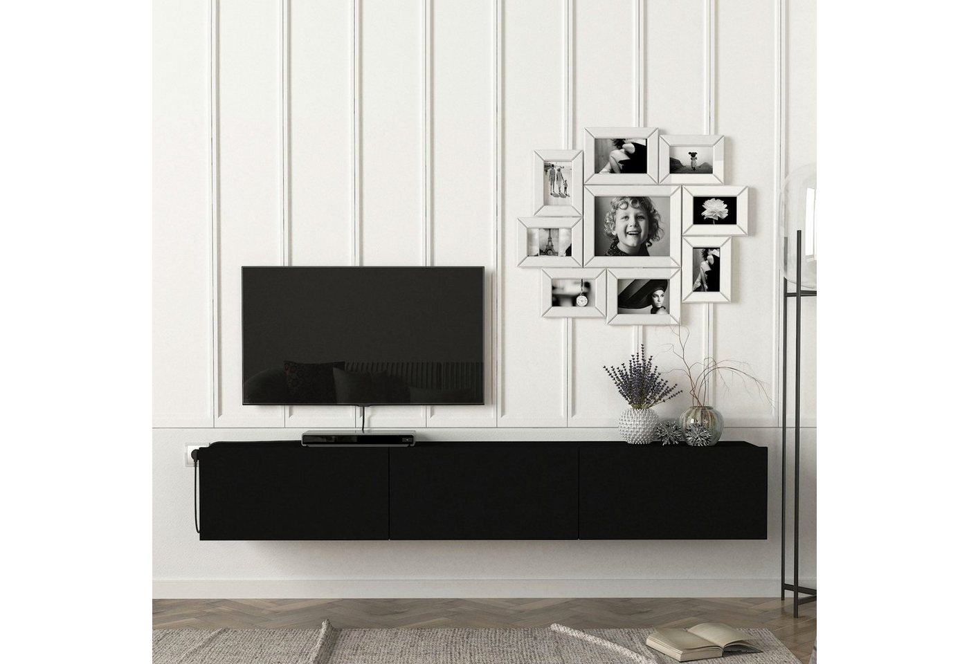 en.casa TV-Schrank »Vihti« Fernsehschrank 180x31x29,5cm Schwarz en.casa TV-Schrank »Vihti« Fernsehschrank 180x31x29,5cm Schwarz von en.casa