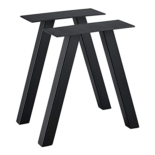 [en.casa] Tischbeine Mariager Möbelfüße 2 Stück Tischgestell für Sitzbank Couchtisch Metall Schwarz 2 x Tischfüße 42 x 40 cm Bankgestell Stahl von [en.casa]