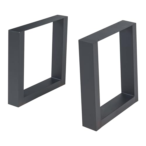 [en.casa] Tischbeine im 2er Set Lülsfeld Tischkufen Metallbeine 40 x 43 cm höhenverstellbar Tischgestell für Couchtisch Sitzbank Schwarz Tischfüße von [en.casa]
