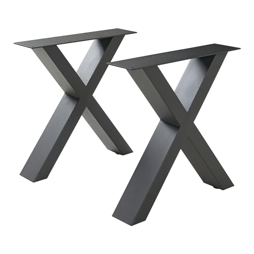 [en.casa] Tischbeine im 2er Set Maribo Metallbeine 42 x 40 cm höhenverstellbar Tischgestell für Couchtisch Sitzbank Sitzhocker Schwarz Tischfüße von [en.casa]