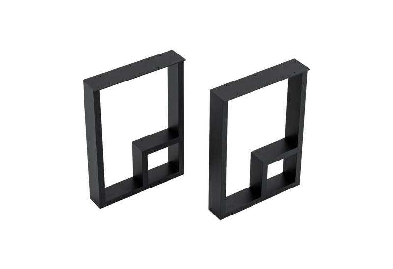 en.casa Tischgestell, »Kauhava« 2er Set für DIY Stahl 42 x 30 cm Schwarz von en.casa