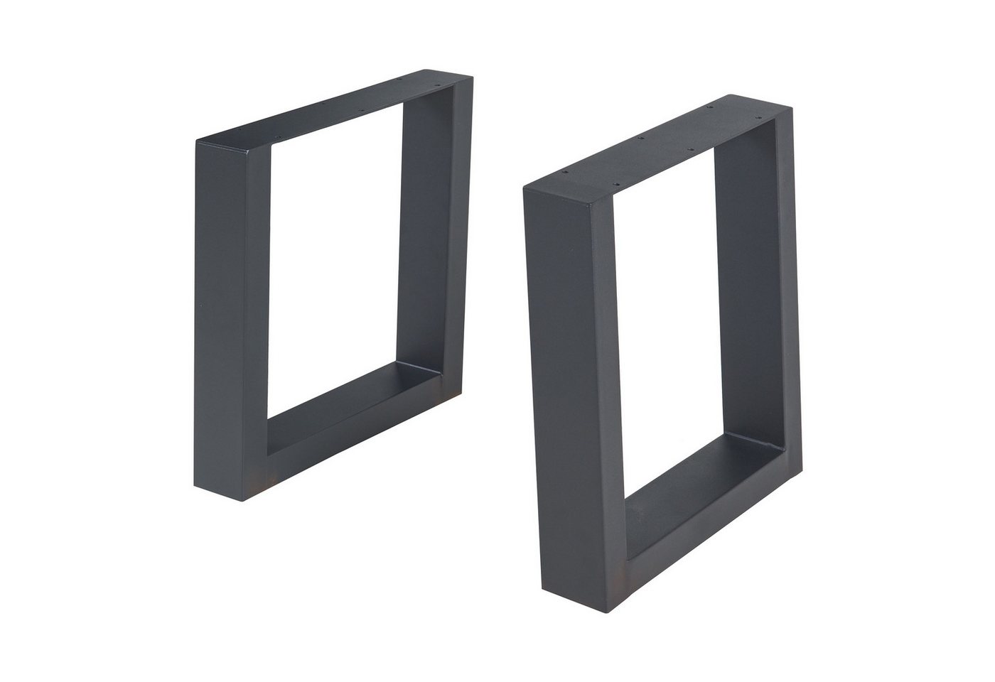 en.casa Tischgestell (2-St., 2er Set), »Lülsfeld« Stahl 40 x 43 cm Schwarz von en.casa