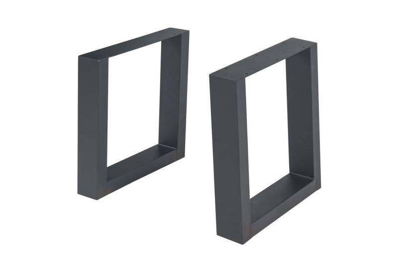 en.casa Tischgestell (2-St., 2er Set), »Lülsfeld« Stahl 40 x 43 cm Schwarz von en.casa