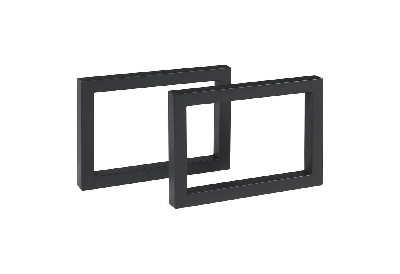 en.casa Tischgestell (2-St., 2er Set), »Lunderskov« Stahl 35 x 50 cm Schwarz von en.casa