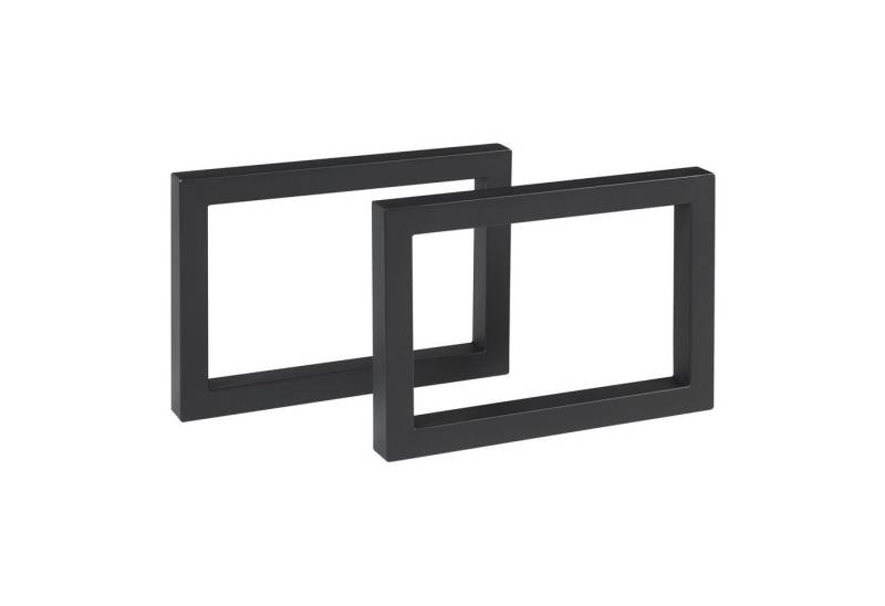 en.casa Tischgestell (2-St., 2er Set), »Lunderskov« Stahl 35 x 50 cm Schwarz von en.casa