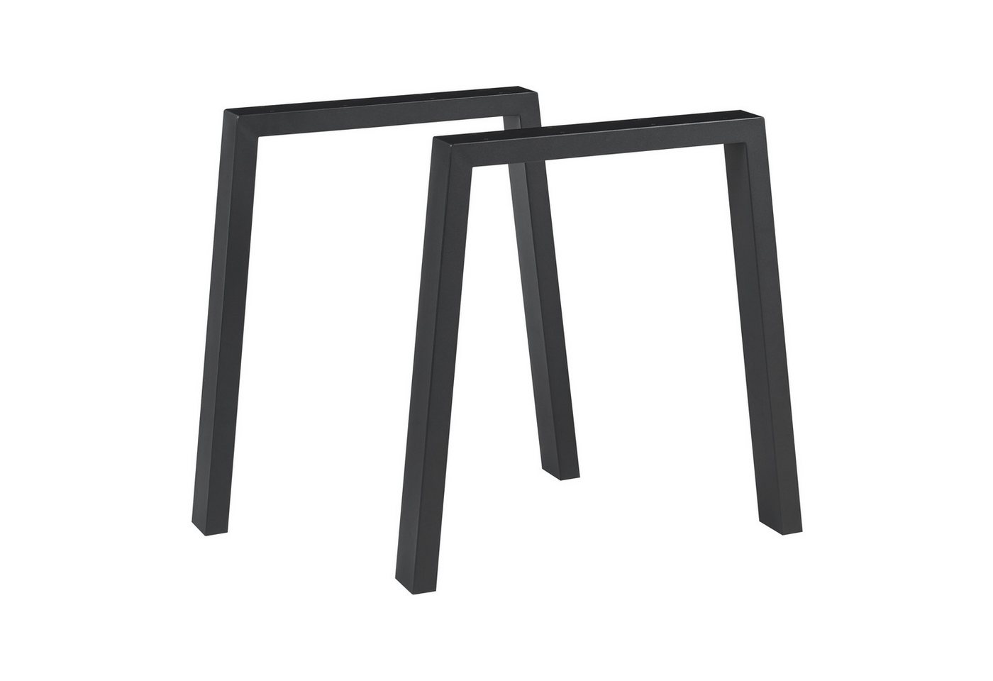 en.casa Tischgestell (2er Set), »Kraftisried« Stahl 72 x 70 cm Schwarz von en.casa