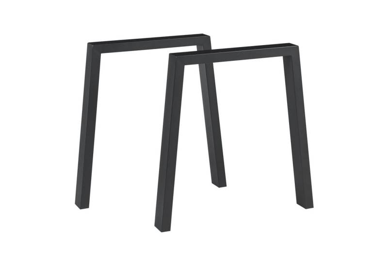 en.casa Tischgestell (2er Set), »Kraftisried« Stahl 72 x 70 cm Schwarz von en.casa