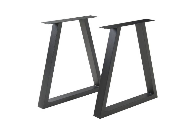 en.casa Tischgestell (2er Set), »Lyngby« für Esstisch Schreibtisch Stahl 72x55/70 cm Schwarz von en.casa
