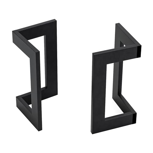 [en.casa] Tischgestell Kaskinen 2er Set Tischbein 42 x 21,5 x 21 cm für Couchtisch Sitzhocker Metall Tischkufen Tischfüße Schwarz von [en.casa]