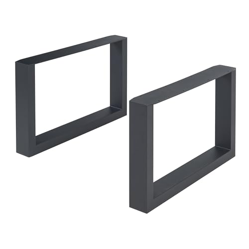[en.casa] Tischgestell Makers 2er Set Tischbeine Metall für Beistelltisch Couchtisch 40 x 64 cm Tischfüße höhenverstellbar Tischuntergestell Schwarz von [en.casa]