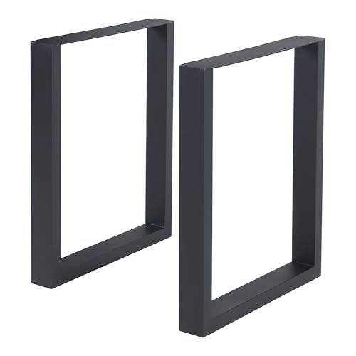 [en.casa] Tischgestell Makers 2er Set Tischbeine Metall für Esstisch Schreibtisch 72 x 60 cm Tischfüße höhenverstellbar Tischuntergestell Schwarz von [en.casa]