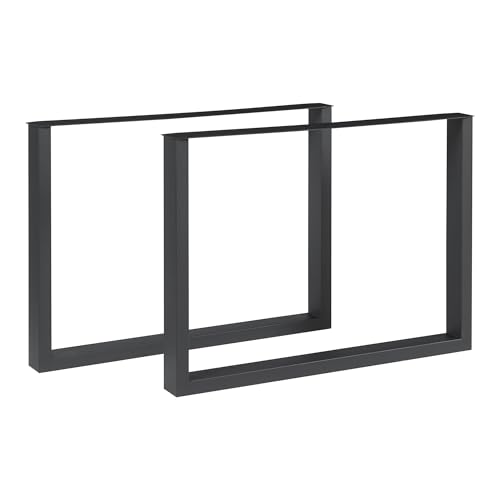 [en.casa] Tischgestell Makers 2er Set Tischbeine Metall für Esstisch Schreibtisch 72 x 90 cm Tischfüße höhenverstellbar Tischuntergestell Schwarz von [en.casa]