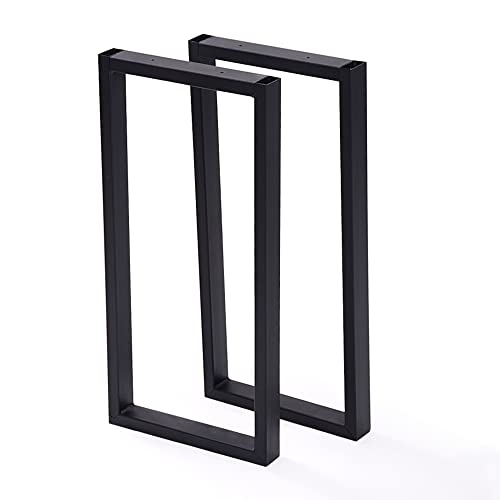 [en.casa] Tischgestell Møldrup Tischkufen im 2er Set für Esstische Tischbeine 56 x 27 cm cm Möbelfüße aus Stahl Schwarz von [en.casa]
