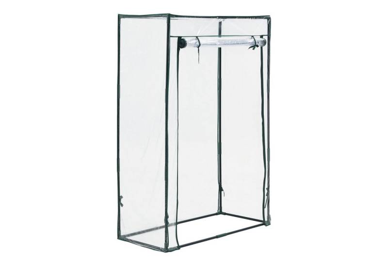 en.casa Tomatengewächshaus, Terzigno 100x50x150cm Gartenhaus Transparent von en.casa