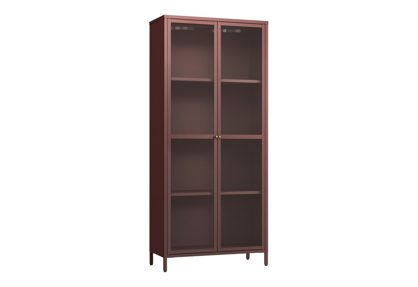 en.casa Vitrine »Säkylä« mit 2 Türen Stahl 180 x 80 x 35 cm Bordeauxrot en.casa Vitrine »Säkylä« mit 2 Türen Stahl 180 x 80 x 35 cm Bordeauxrot von en.casa